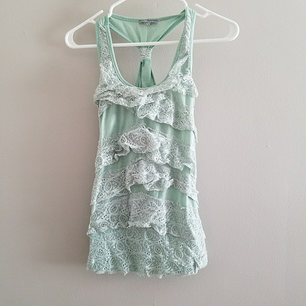 Lacey Mint Blue Tank Top